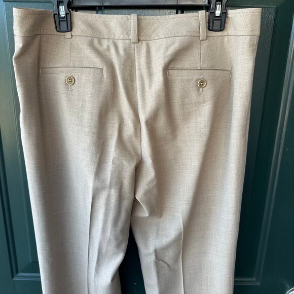 Talbots Signature 12P Wool Blend Dress Pants Beige Career Office Classic Trouser - Picture 5 of 9
